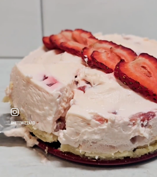 Image of Keto Strawberry Shortcake Pie