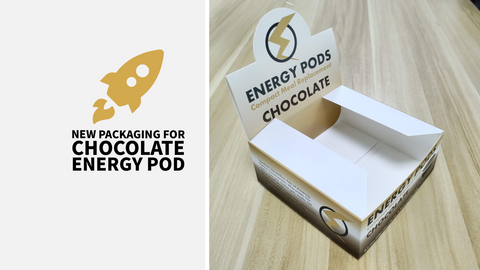Unveiling the Future of Nutrition: The New Packaging for KG's Chocolate Energy Pods!