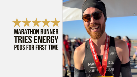 Marathon Runner Tries Out Energy Pods for the First Time